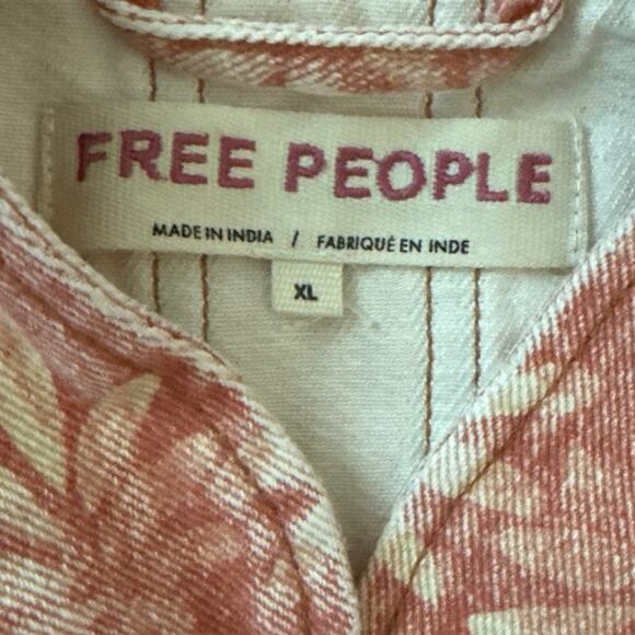 Free People Lua Bed Swing Jacket Apricot Combo Size XL - Picture 8 of 14